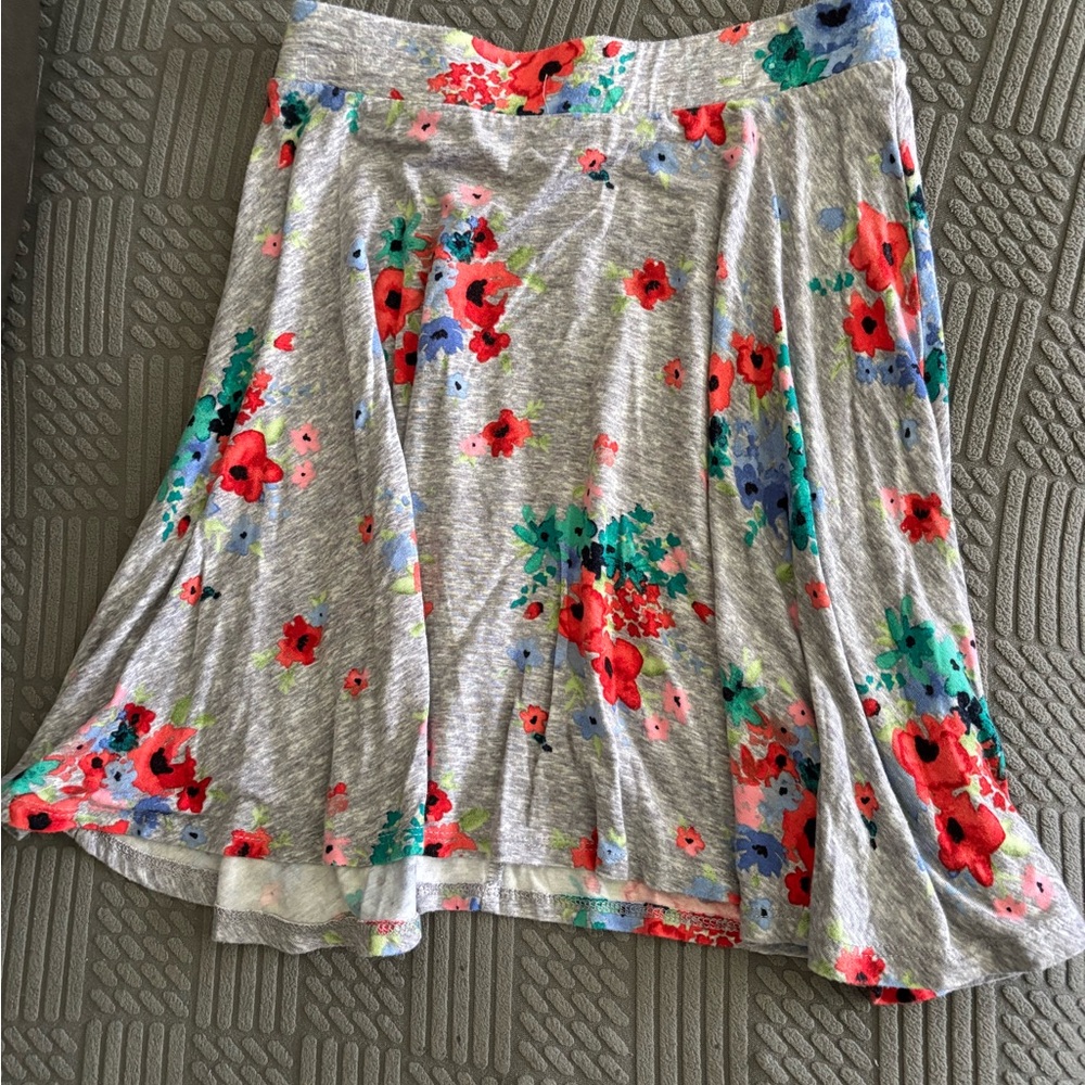 Floral Gray Skirt